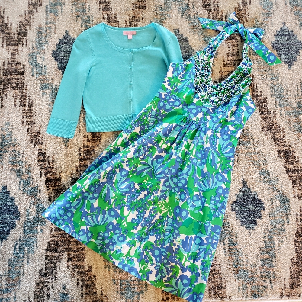 Lilly Pulitzer Halter Dress and Cardigan - 2/Sm - Picture 1 of 10